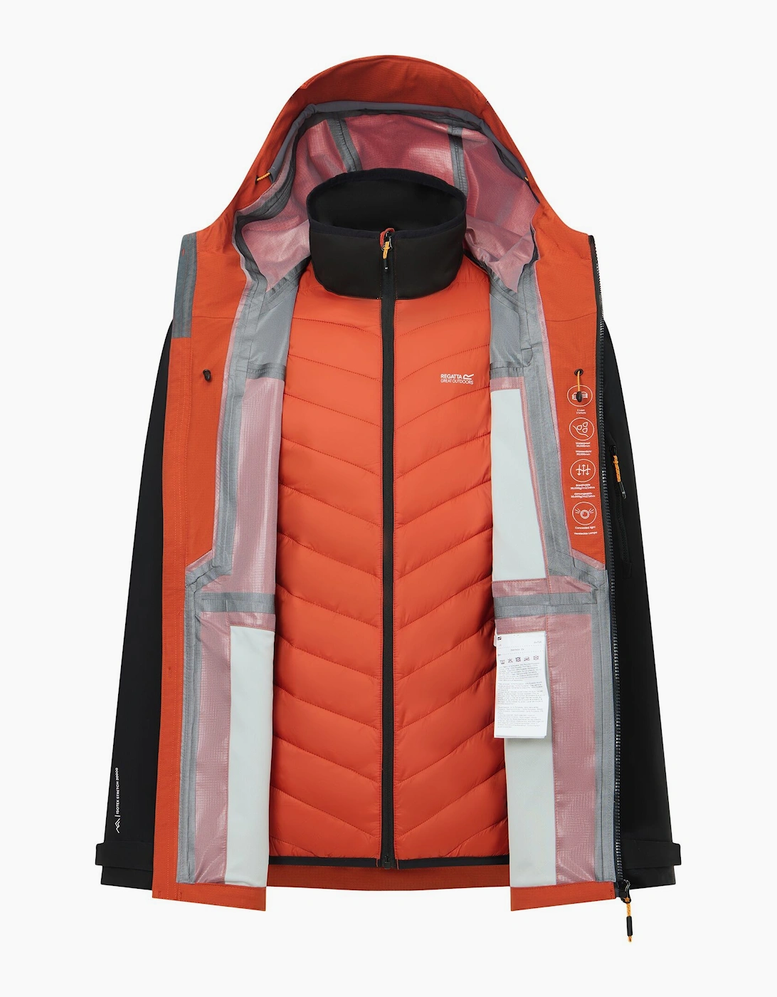 Regatta Mens Sacramento 3 in 1 Waterproof Jacket