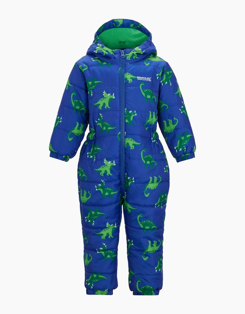 Regatta Childrens/Kids Penrose Dinosaur Quilted Puddle Suit