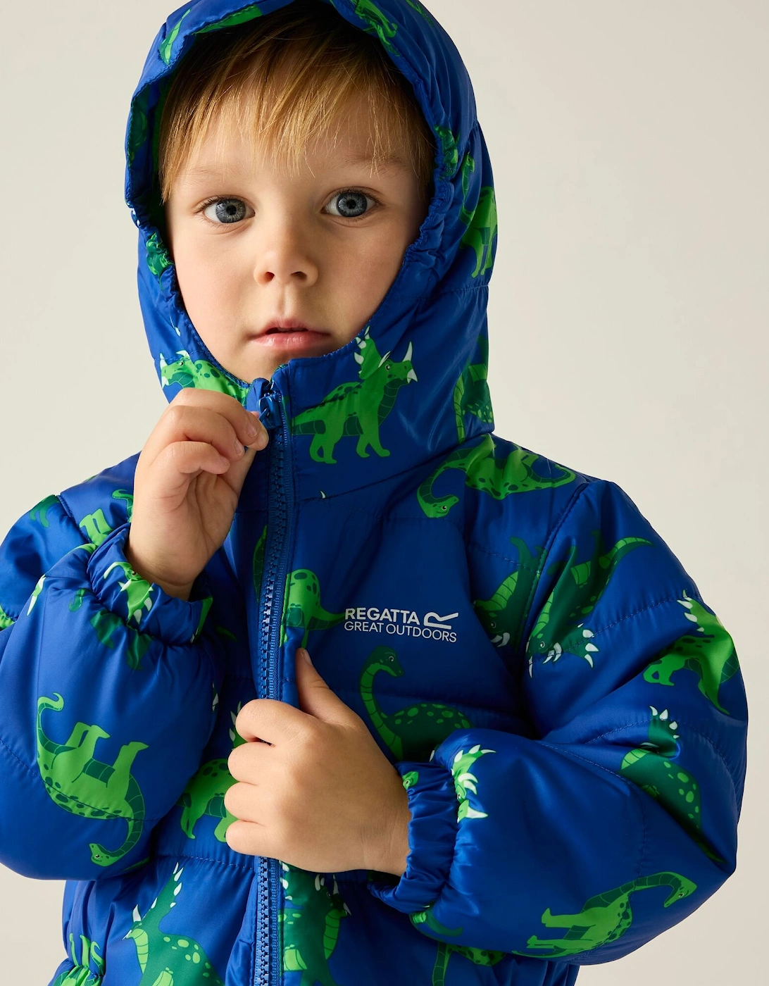 Regatta Childrens/Kids Penrose Dinosaur Quilted Puddle Suit
