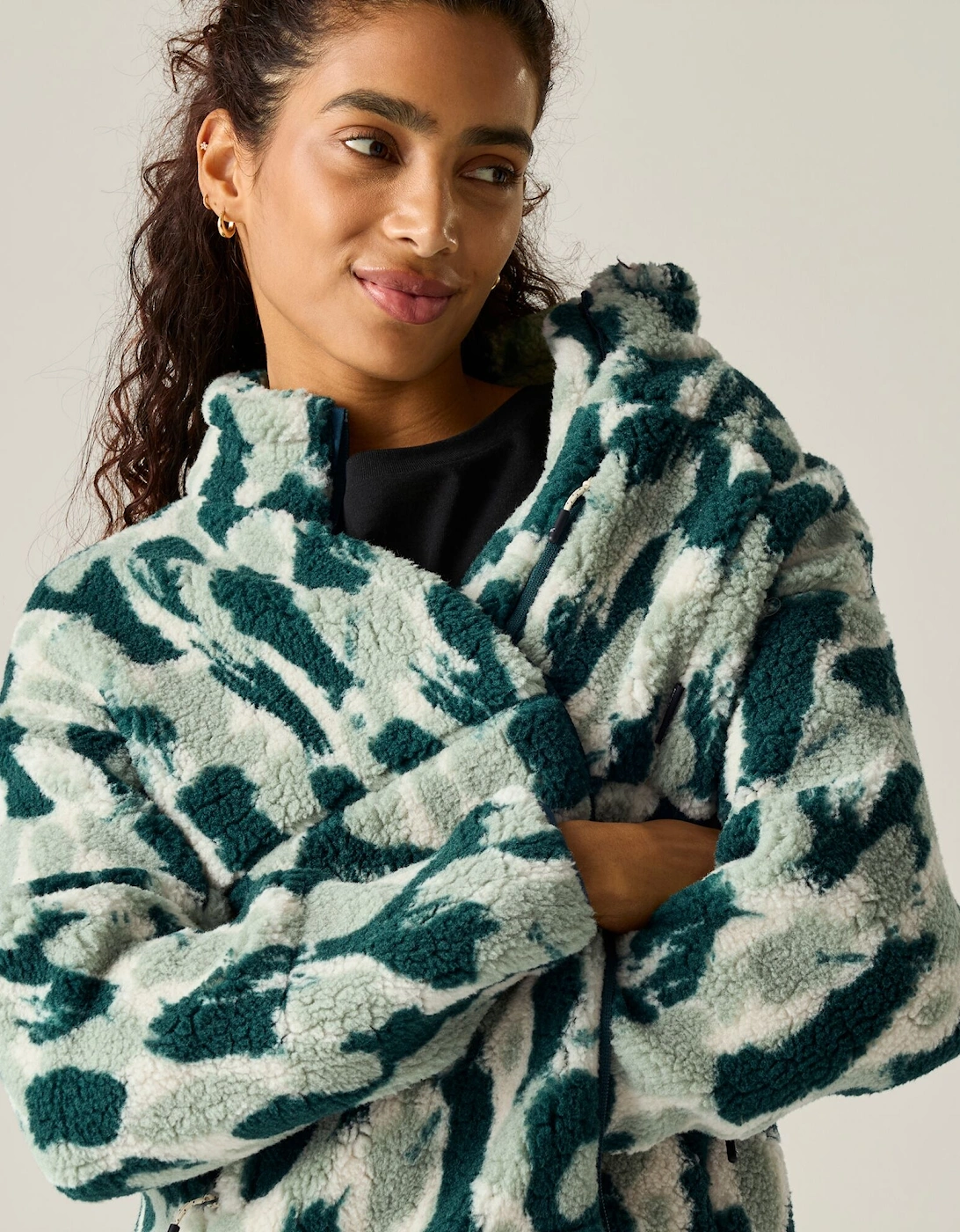 Regatta Womens/Ladies Roswind Brush Stroke Water Resistant Fleece Jacket