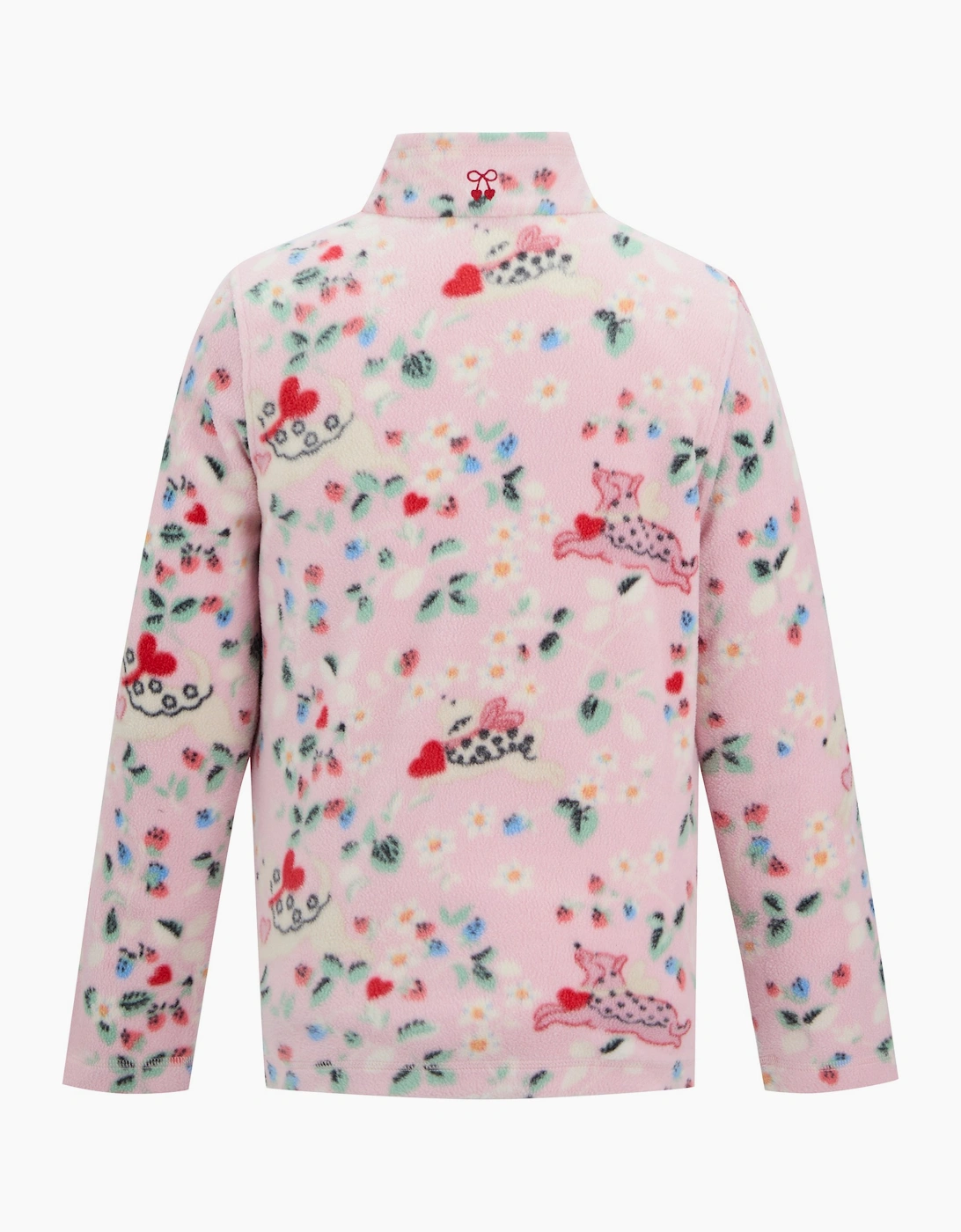 Regatta Childrens/Kids Cath Kidston Puppy Floral Half Zip Fleece Top