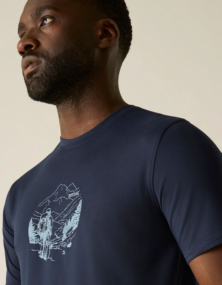 Regatta Mens Fingal Line Art Stretch T-Shirt