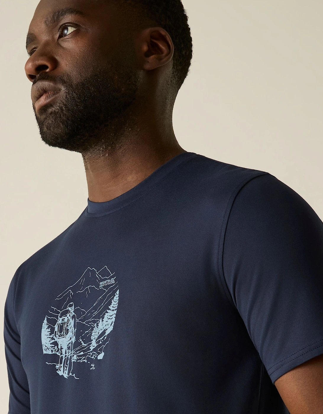 Regatta Mens Fingal Line Art Stretch T-Shirt