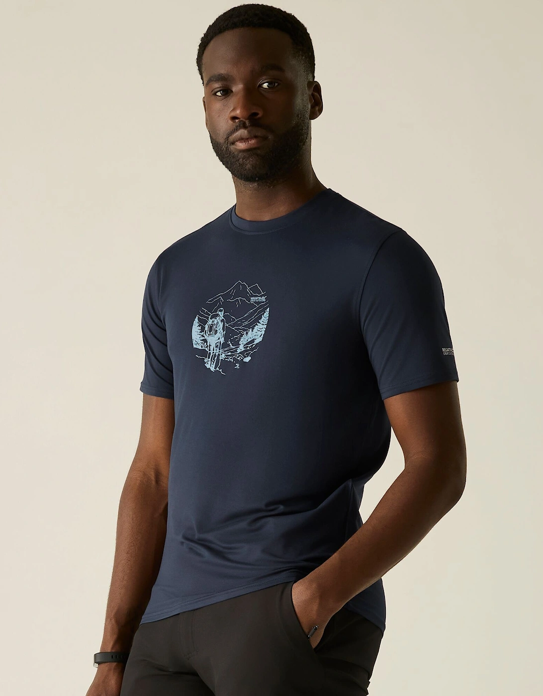 Regatta Mens Fingal Line Art Stretch T-Shirt
