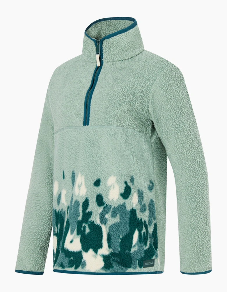 Regatta Womens/Ladies Frankie Leopard Camo Borg Half Zip Fleece Top