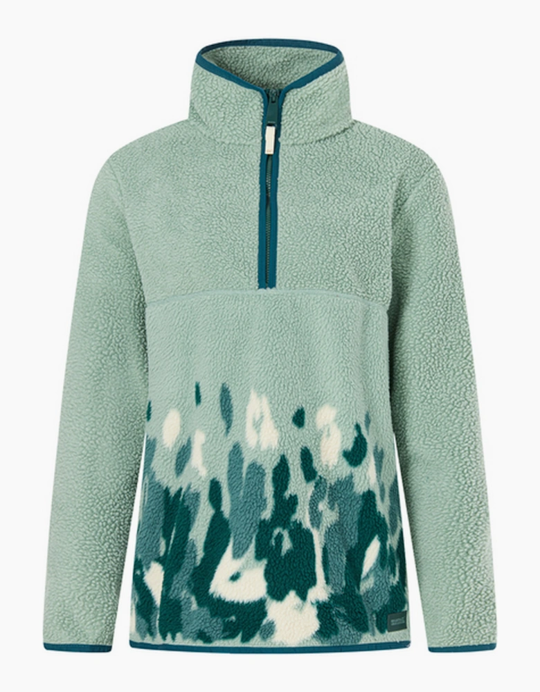 Regatta Womens/Ladies Frankie Leopard Camo Borg Half Zip Fleece Top