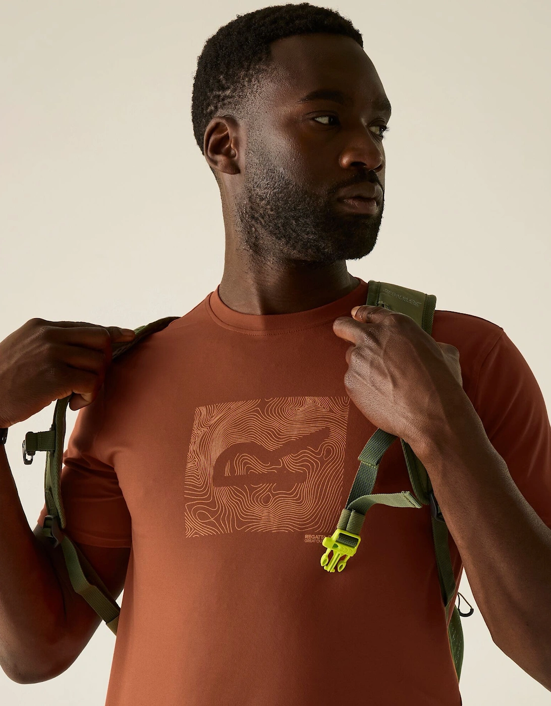Regatta Mens Fingal Abstract Stretch Logo T-Shirt