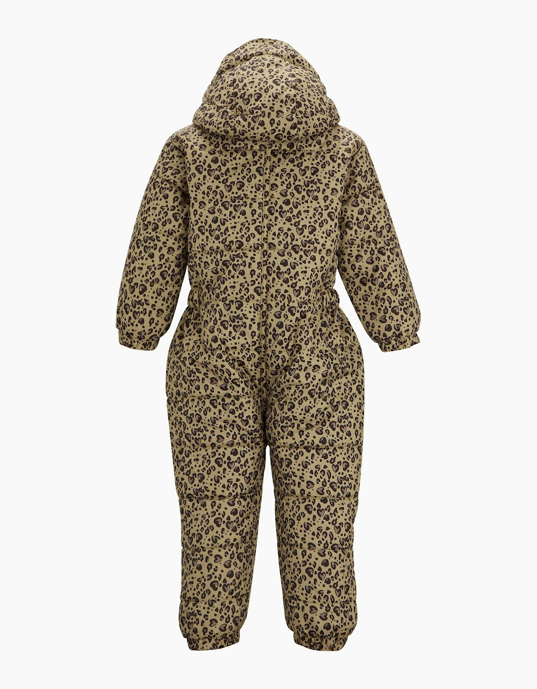 Regatta Childrens/Kids Penrose Heart Leopard Print Quilted Puddle Suit