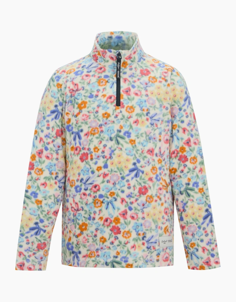 Regatta Childrens/Kids Cath Kidston Harmony Ditsy Quarter Zip Fleece Top