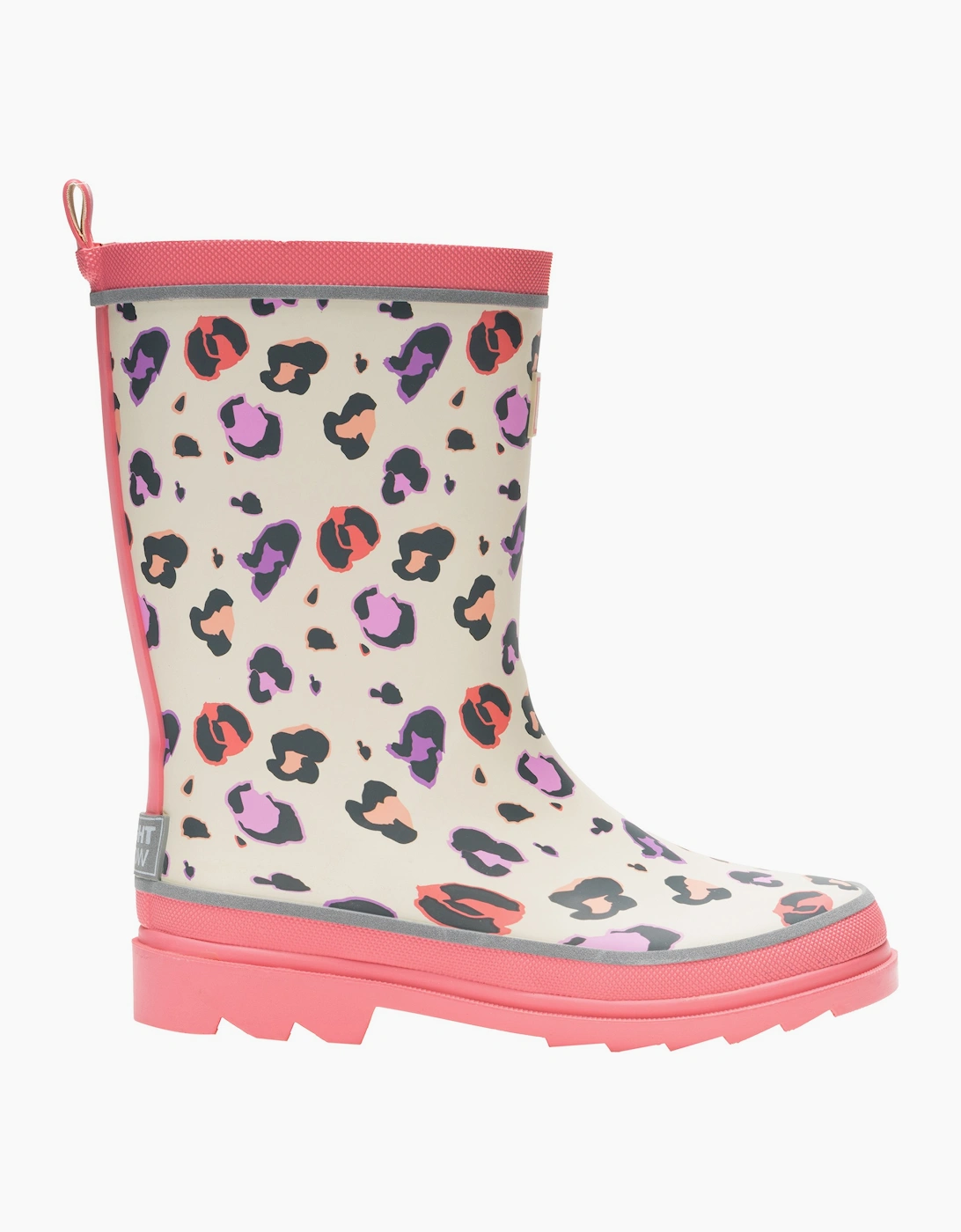 Regatta Childrens/Kids Foxfire Leopard Print Reflective Wellington Boots