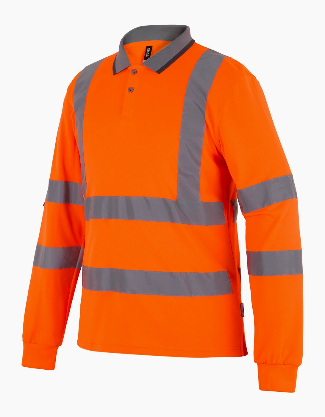 Regatta Mens Pro Contract High-Vis Long-Sleeved Polo Shirt