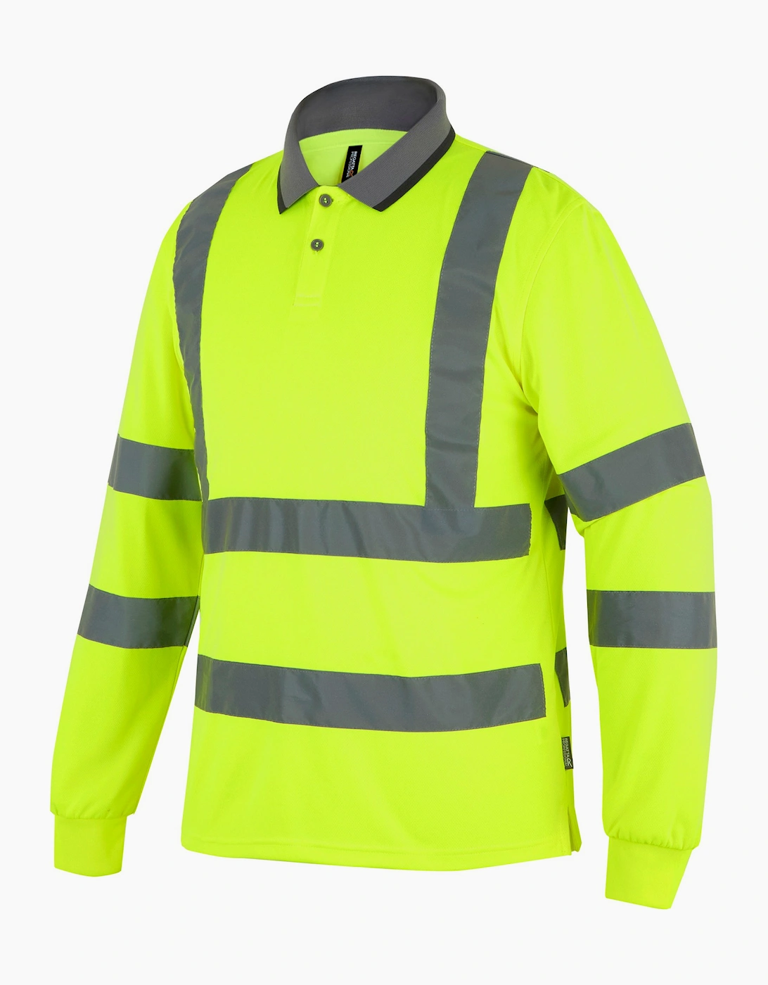 Regatta Mens Pro Contract High-Vis Long-Sleeved Polo Shirt