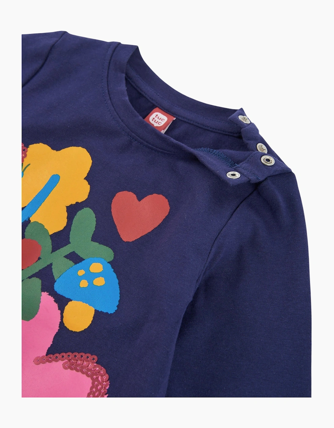 Girls Navy Multicoloured Top