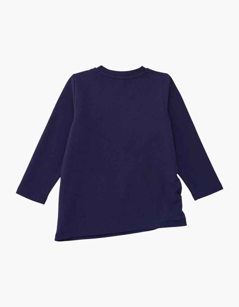 Girls Navy Multicoloured Top