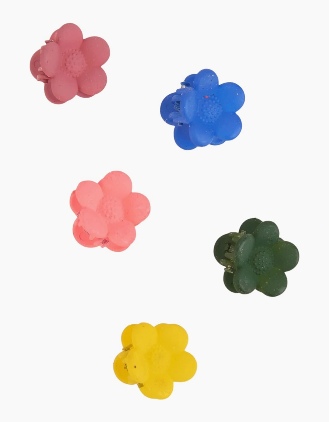 Girls Multicoloured Flower Mini Hair Clips