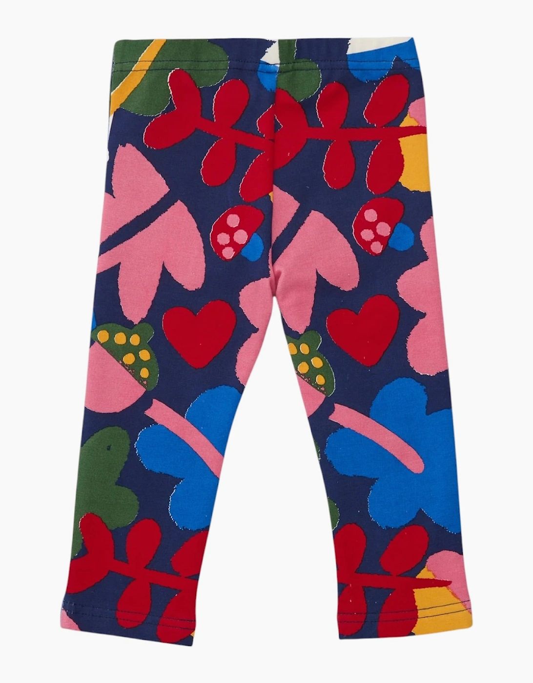Girls Navy Multicoloured Leggings
