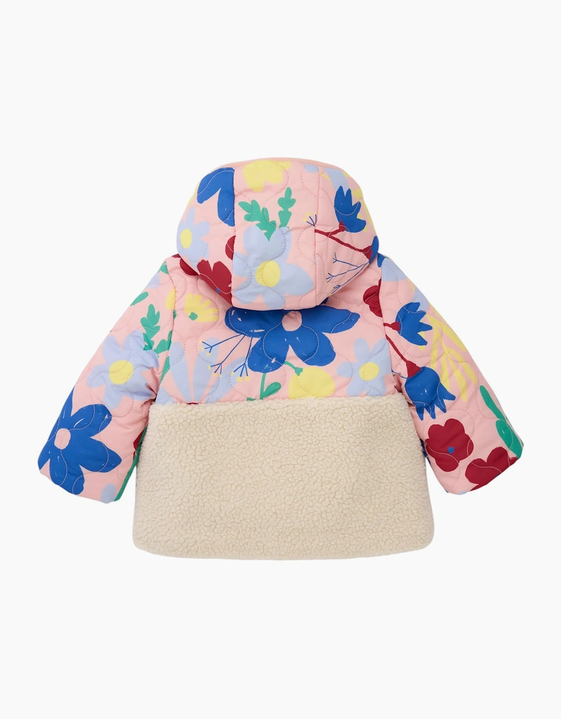 Girls Pale Pink Fleece Padded Coat