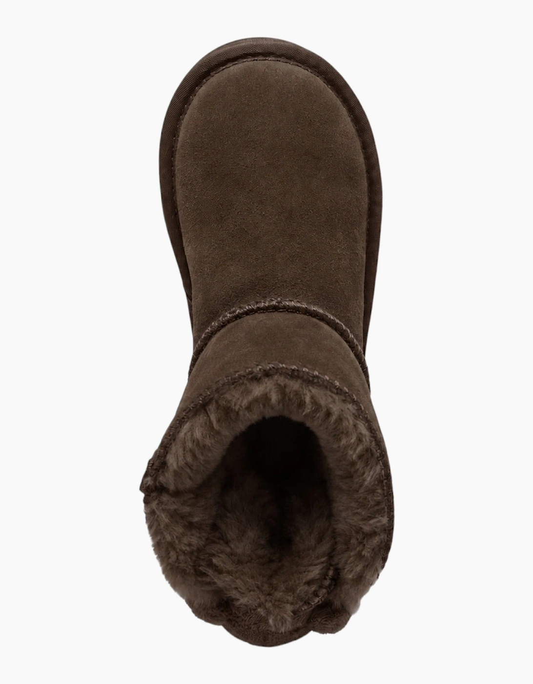 Girls Chocolate Brown Suede Bear Boots