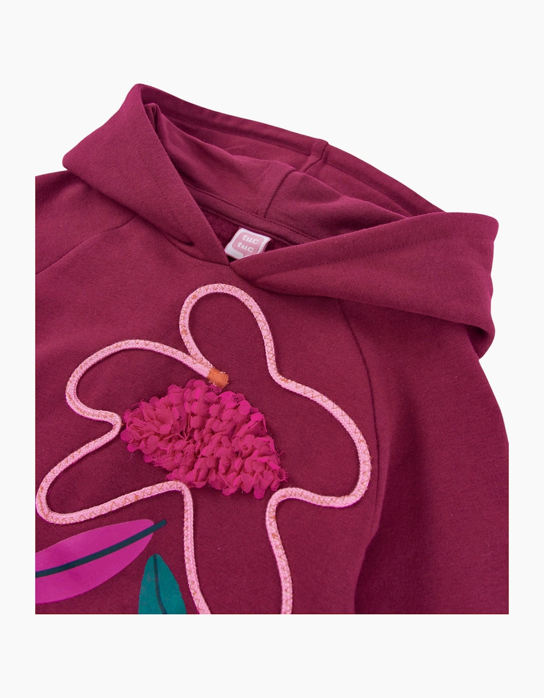Girls Purple Hooded Sweatshirt Dress