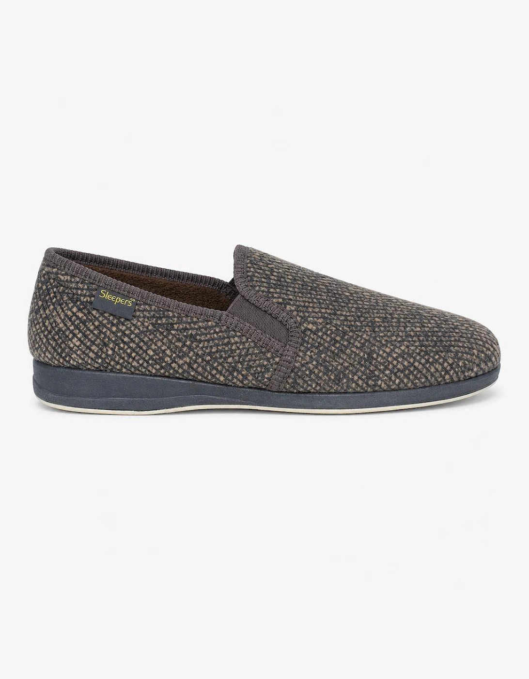 Sleepers JOSEPH Mens Full Slippers Brown Check