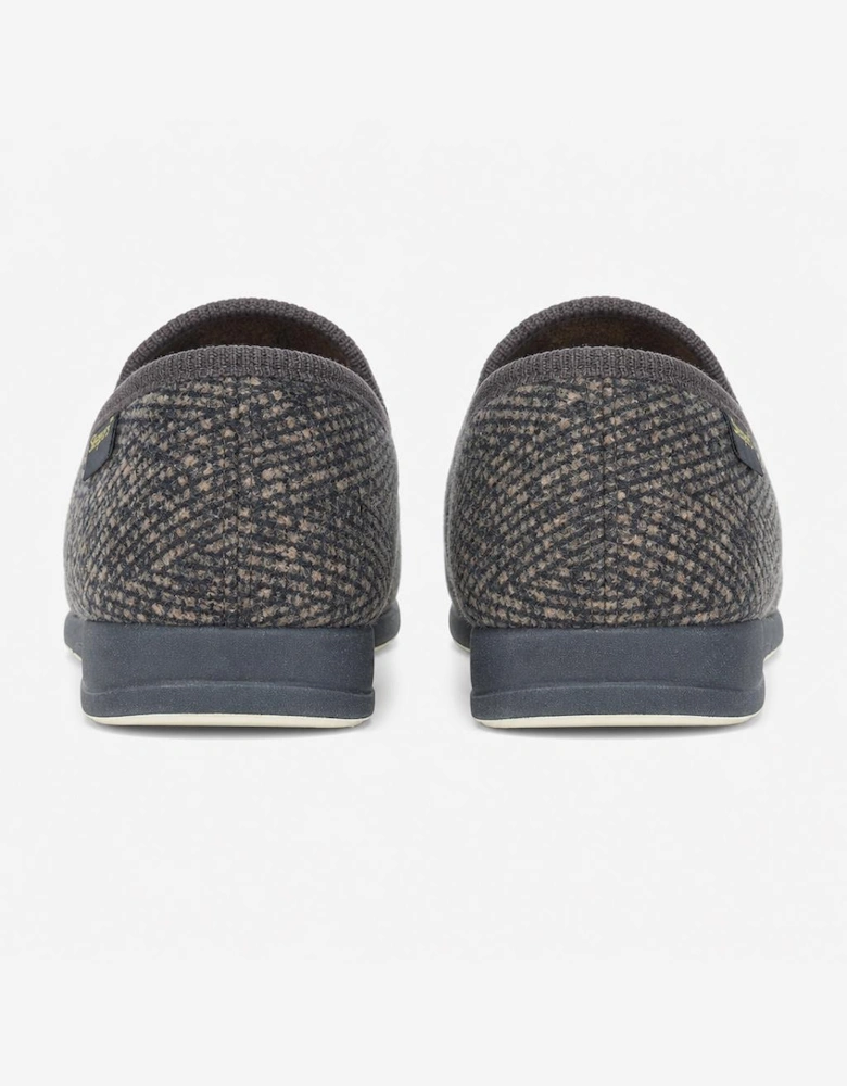 Sleepers JOSEPH Mens Full Slippers Brown Check