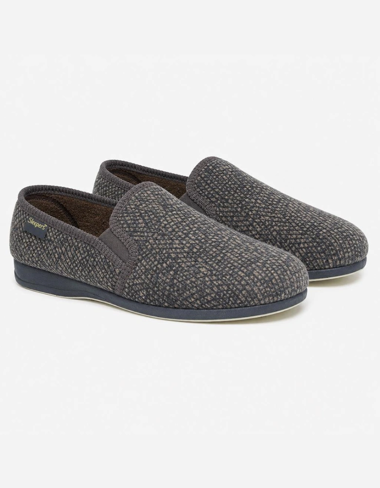 Sleepers JOSEPH Mens Full Slippers Brown Check