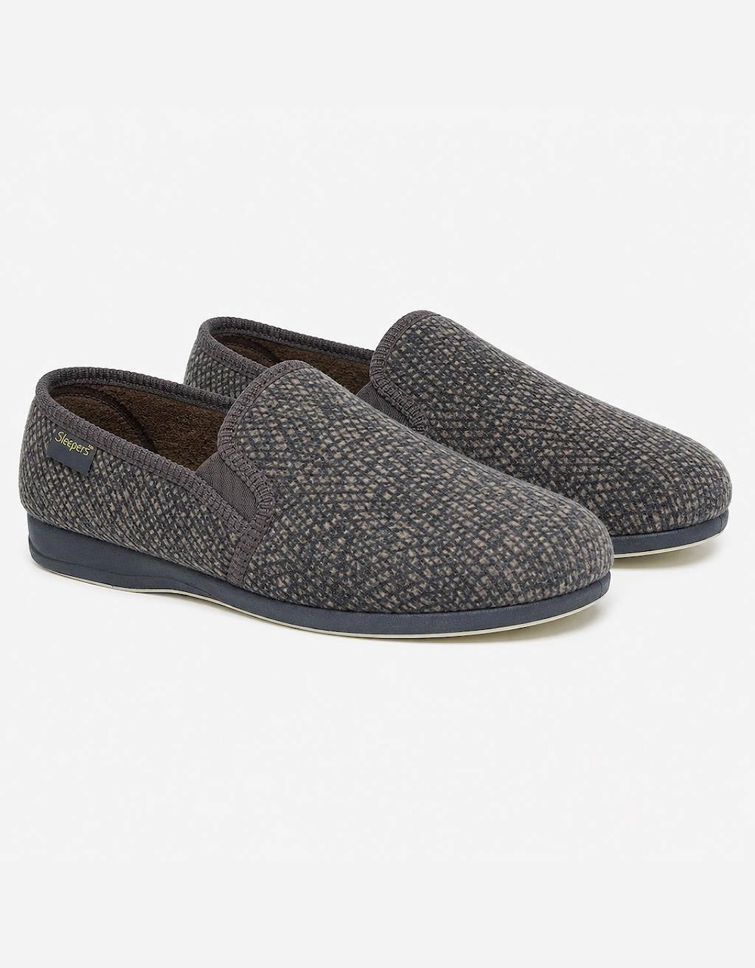 Sleepers JOSEPH Mens Full Slippers Brown Check