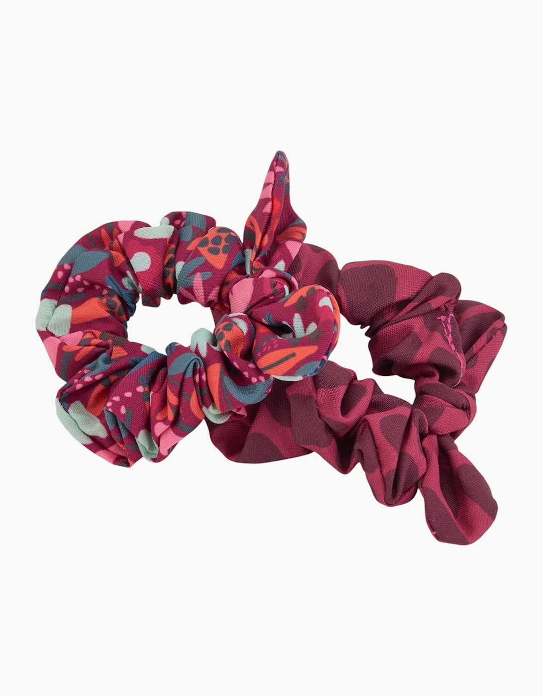 Girls Purple Floral Scrunchie Set