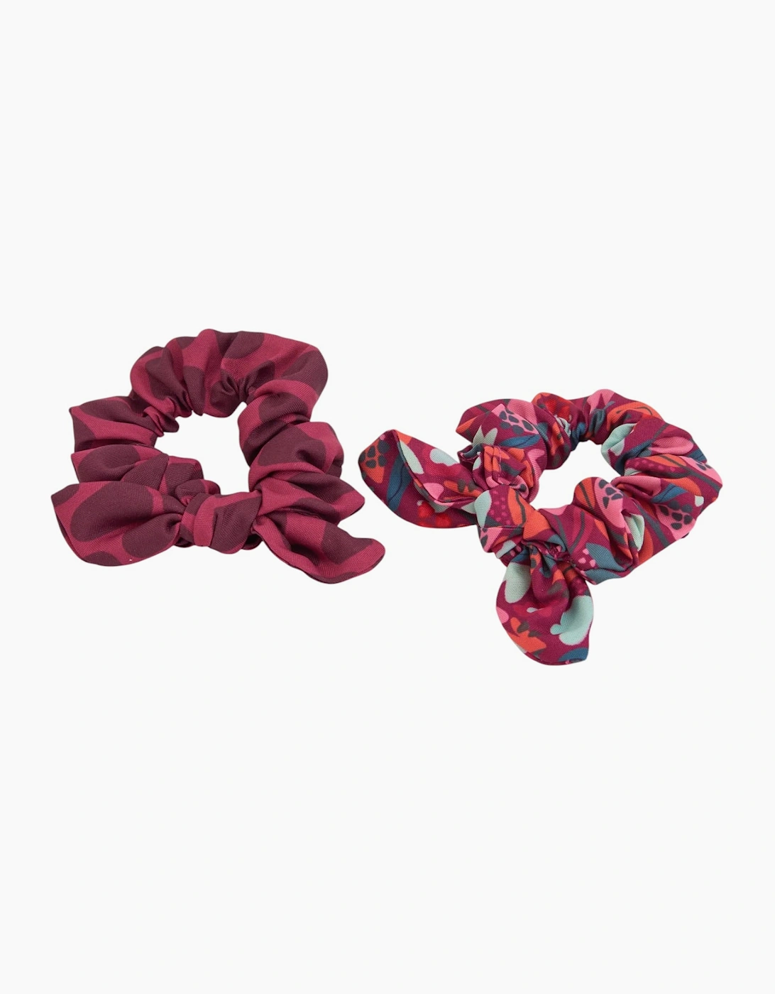 Girls Purple Floral Scrunchie Set