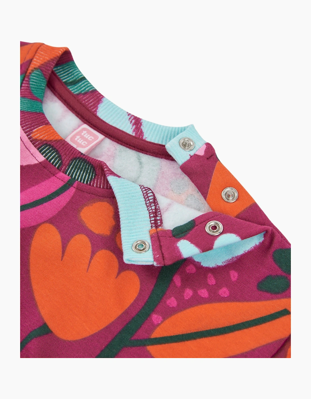 Girls Purple Floral Sweatshirt