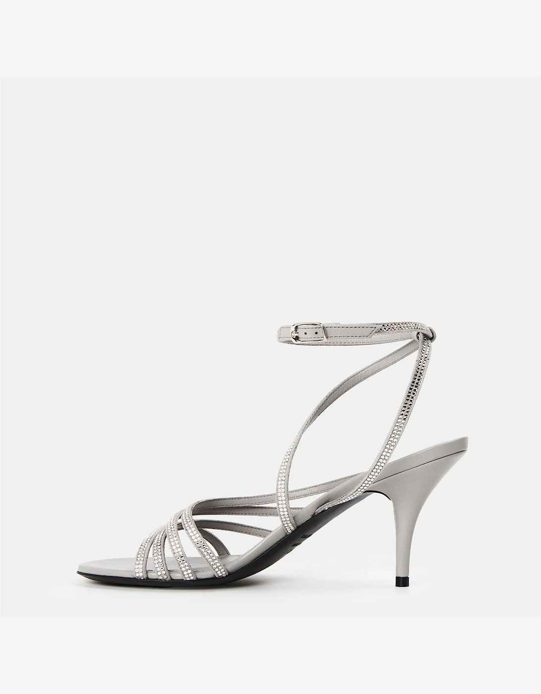 Womens Sculptural Heeled Sandals