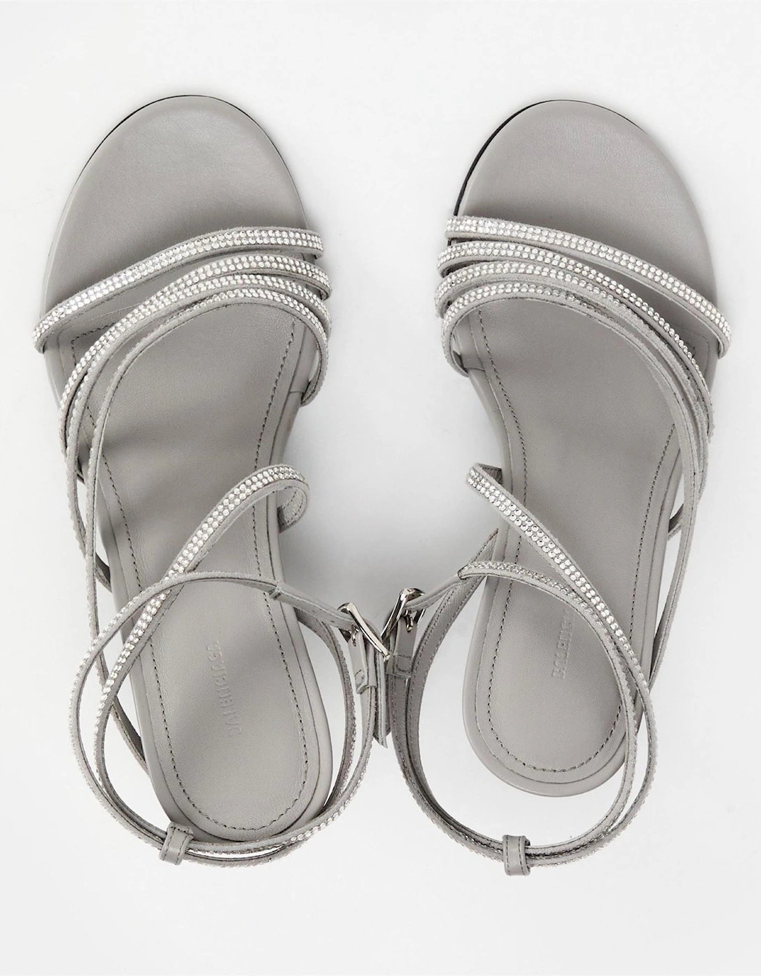 Womens Sculptural Heeled Sandals
