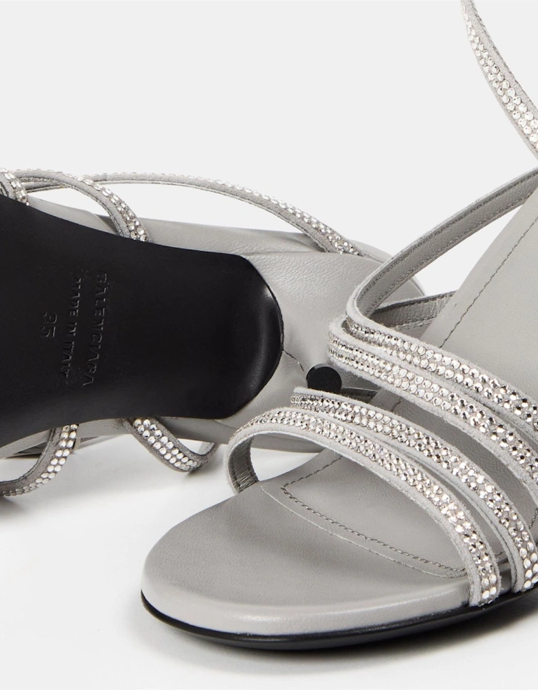 Womens Sculptural Heeled Sandals