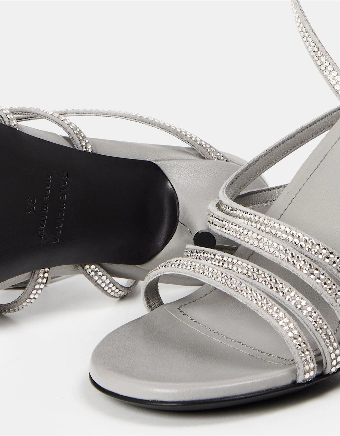 Womens Sculptural Heeled Sandals