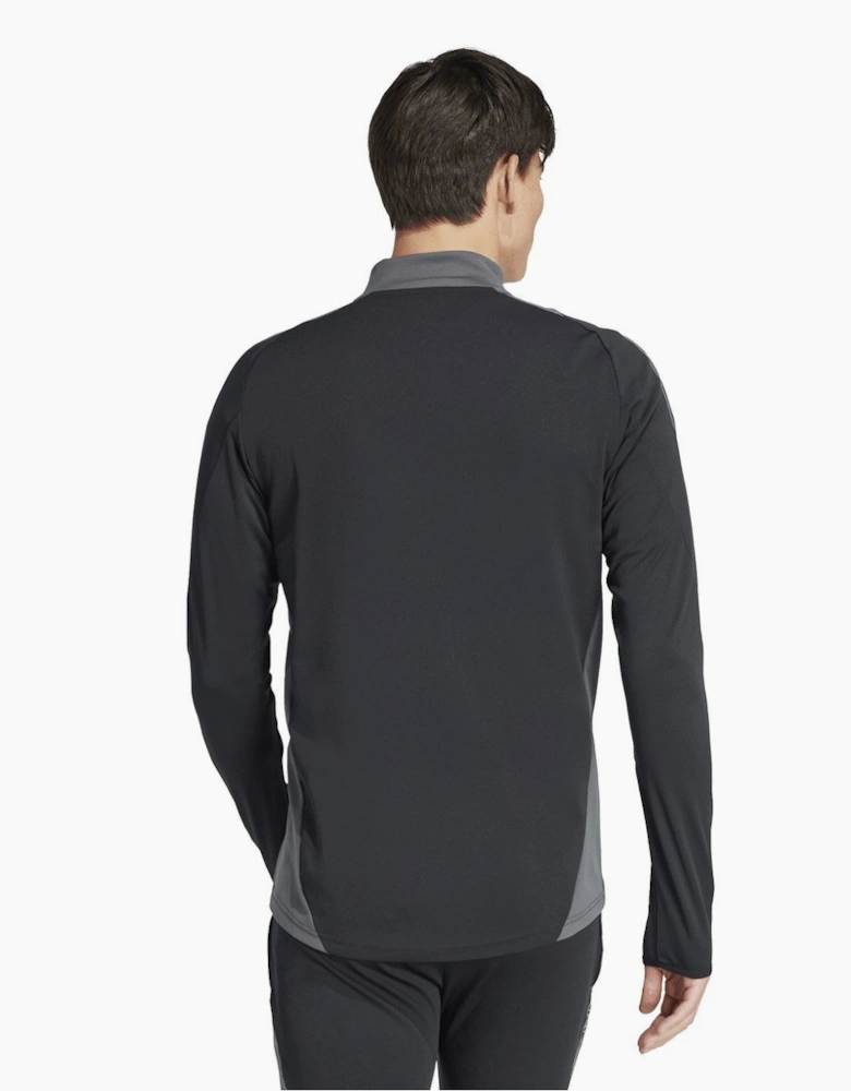 Geometric Patterned Track Jacket with Zipped Pocket and Three Bar Logo