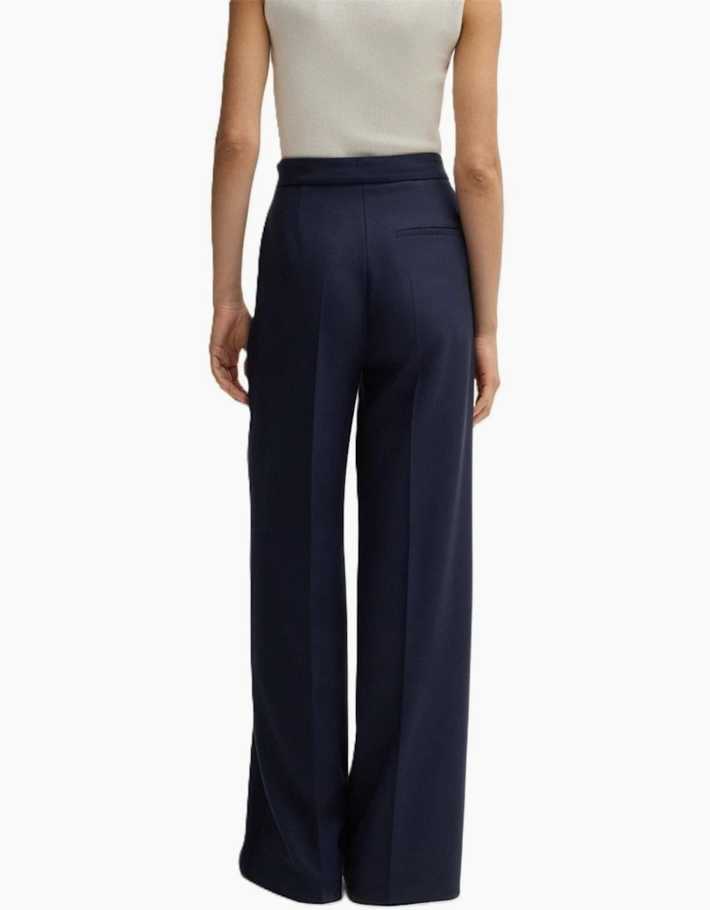 Tupita Solid Patterned Straight Leg Trousers