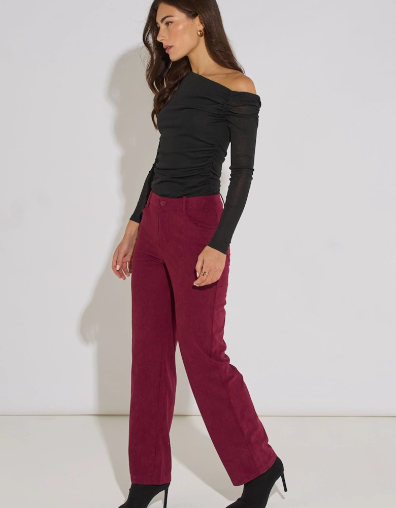 Mulberry Cord Straight Leg Trousers