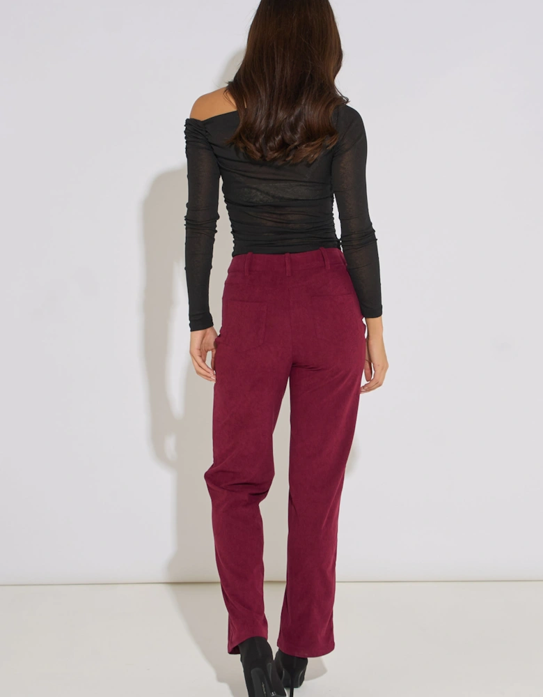 Mulberry Cord Straight Leg Trousers