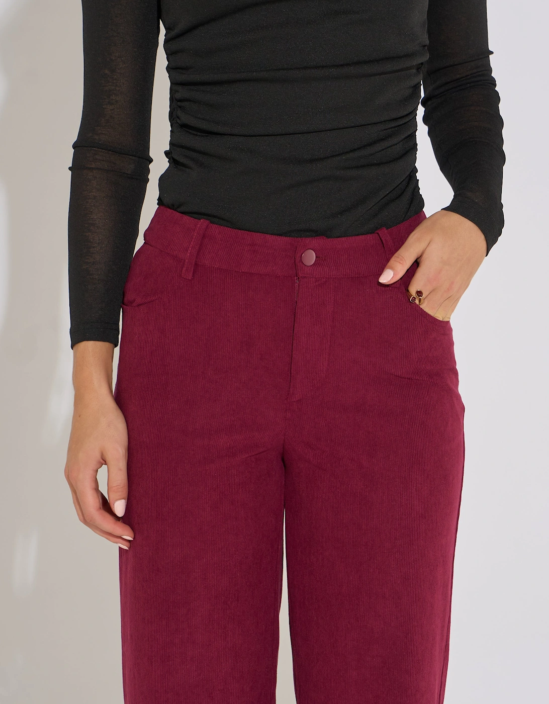 Mulberry Cord Straight Leg Trousers