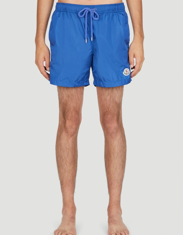 Moncler Boxer Mare Logo Patch Swim Shorts