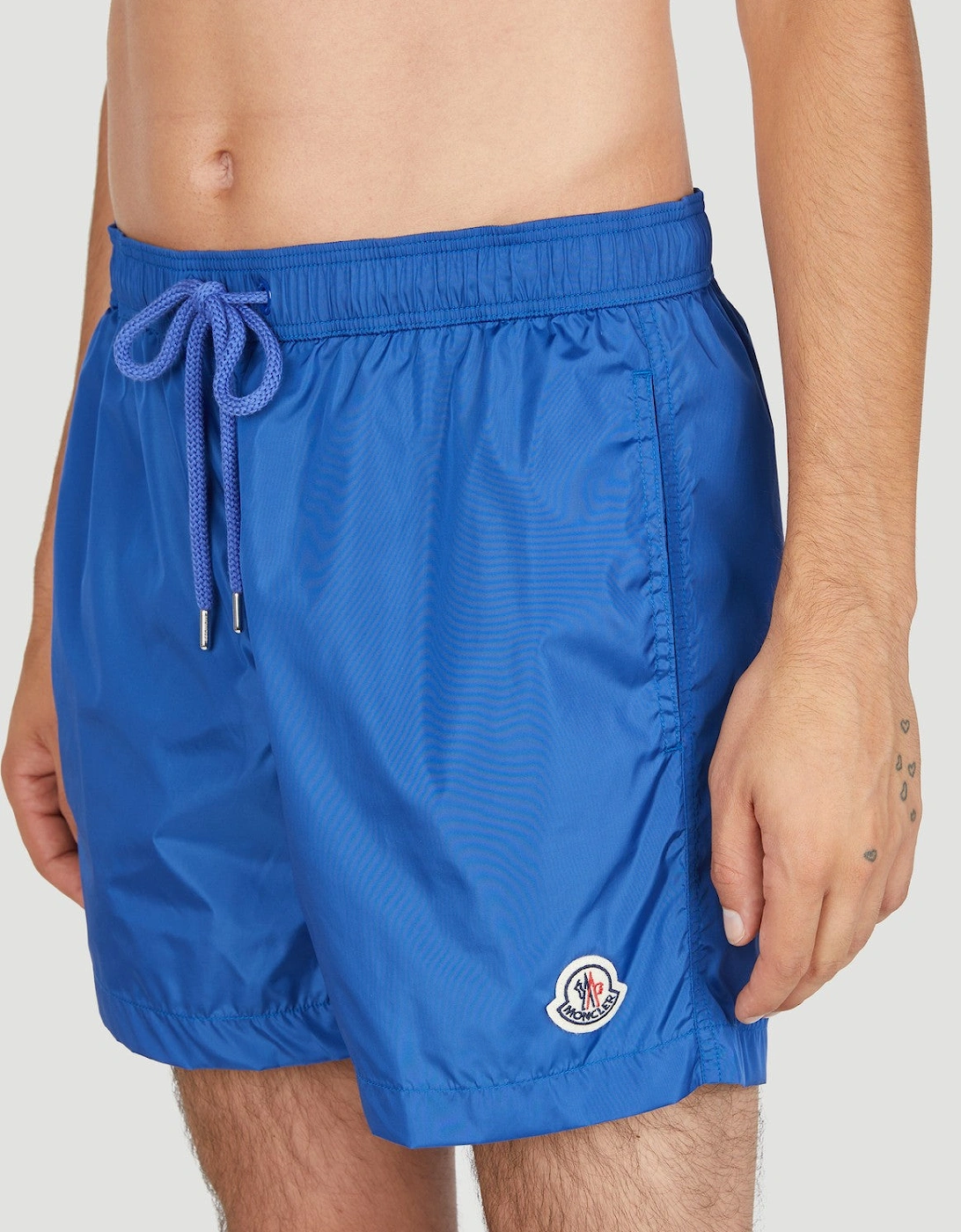 Moncler Boxer Mare Logo Patch Swim Shorts