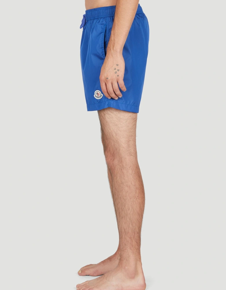 Moncler Boxer Mare Logo Patch Swim Shorts