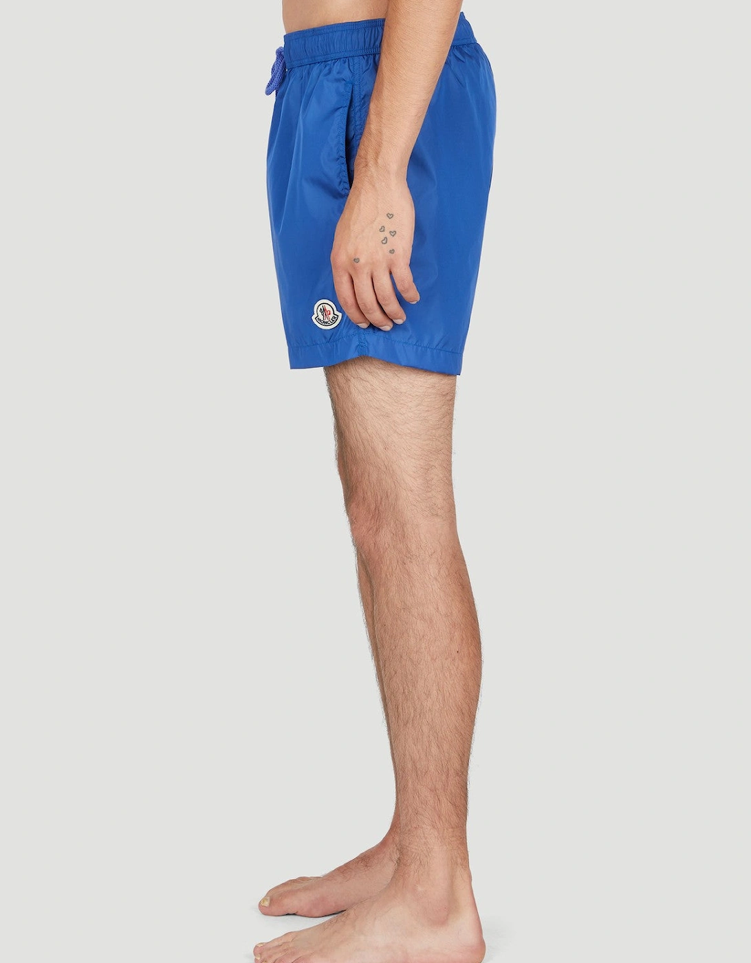 Moncler Boxer Mare Logo Patch Swim Shorts