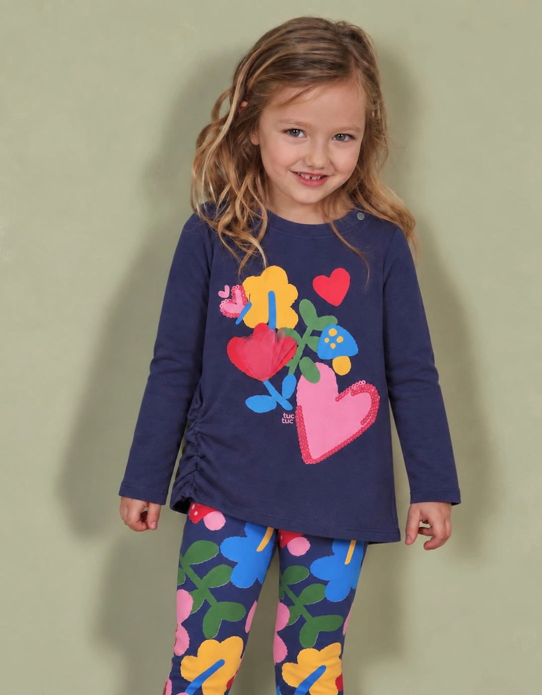 Girls Navy Multicoloured Top