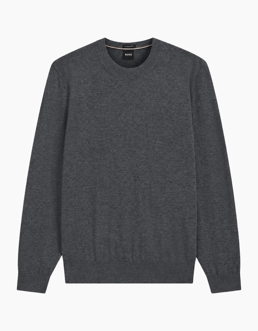 H-Leno Crewneck Grey Knitwear Jumper