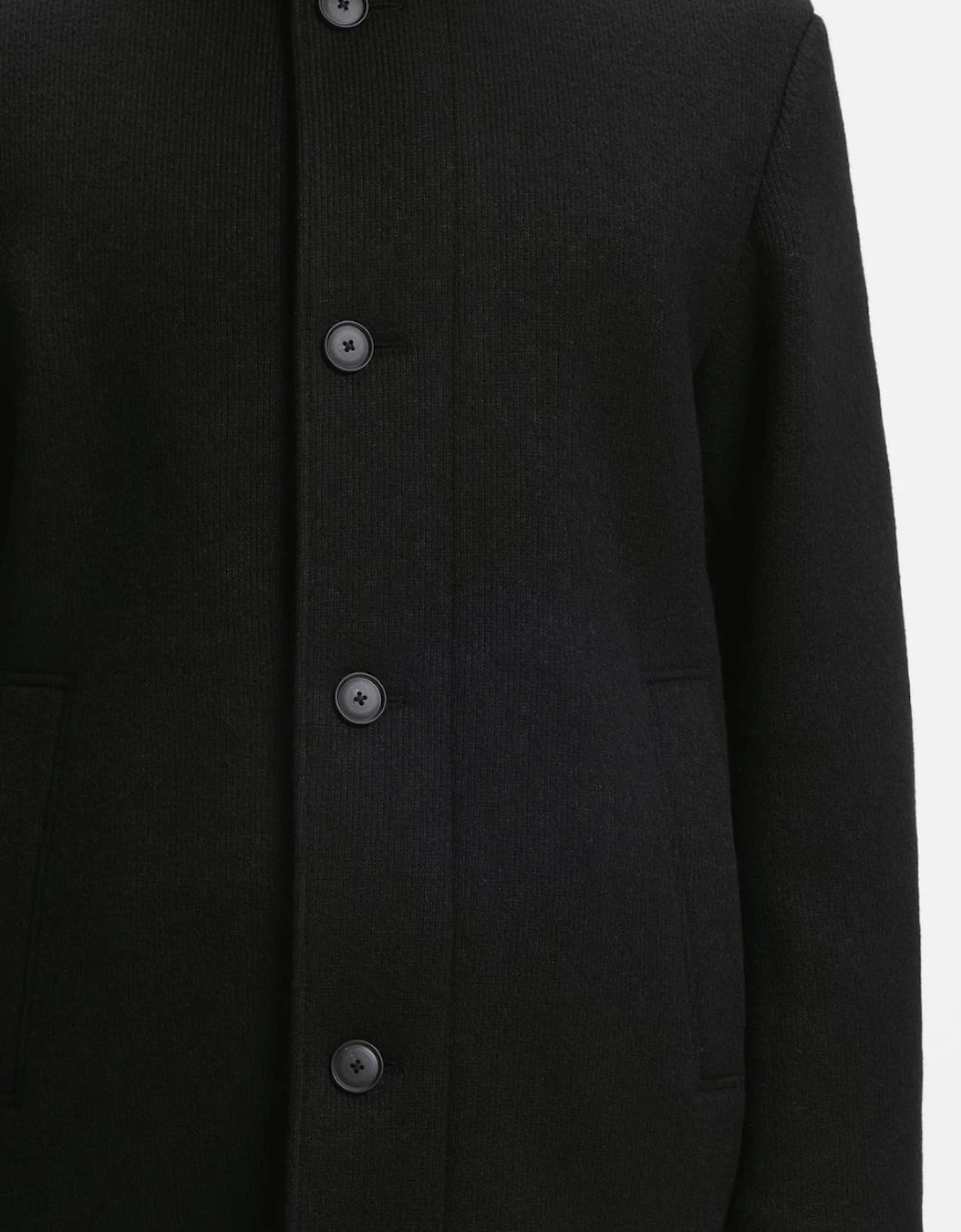 C-COXTAN Funnel Neck Wool Overcoat