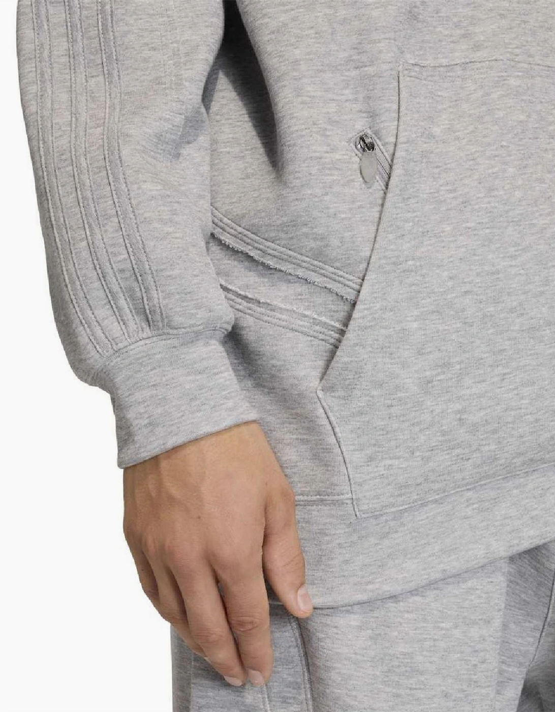 Kangaroo Pocket Raglan Sleeve Relaxed Fit Hoodie