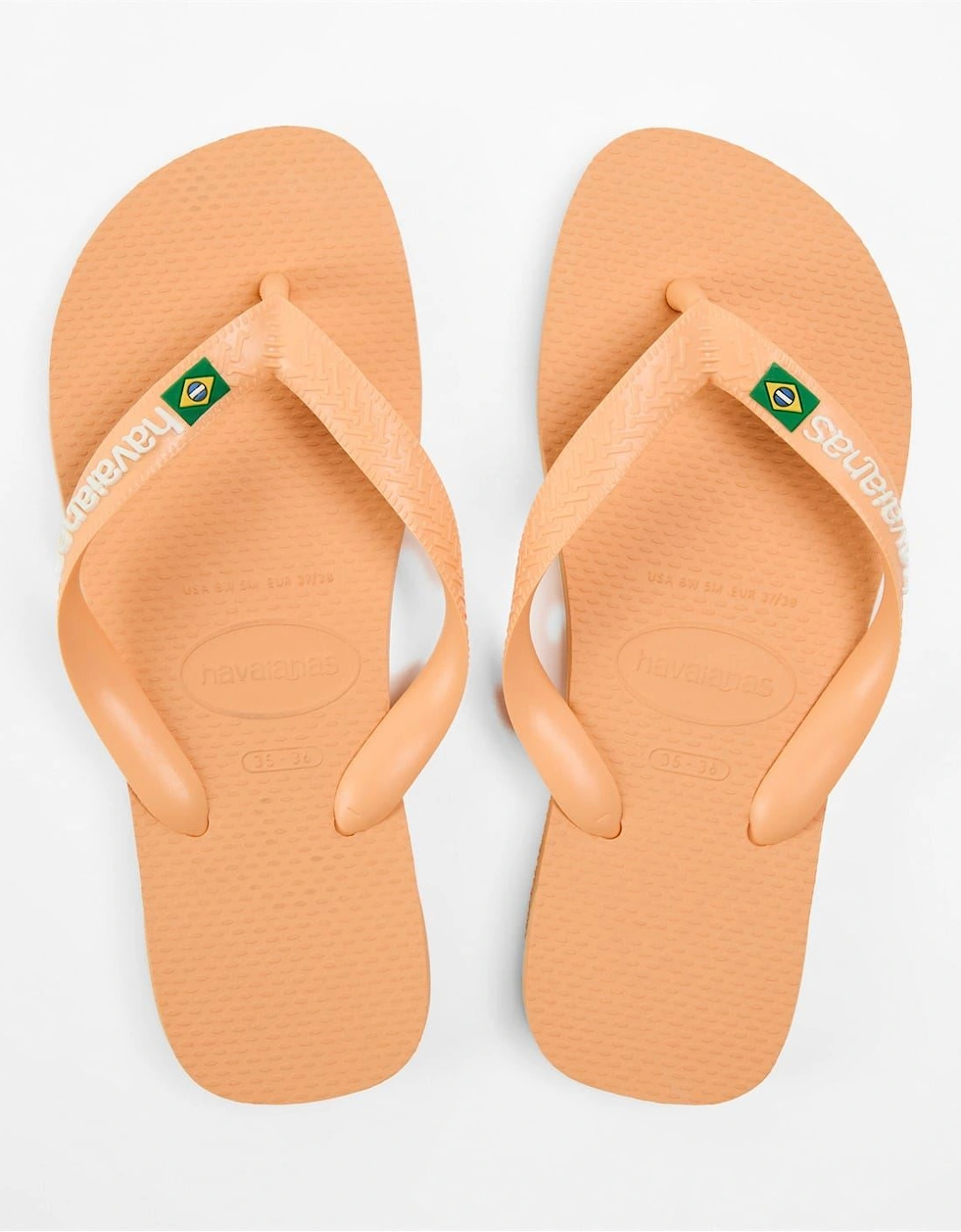 Womens Hav. Brasil Logo Ruby Red Ruby Red Flip Flops