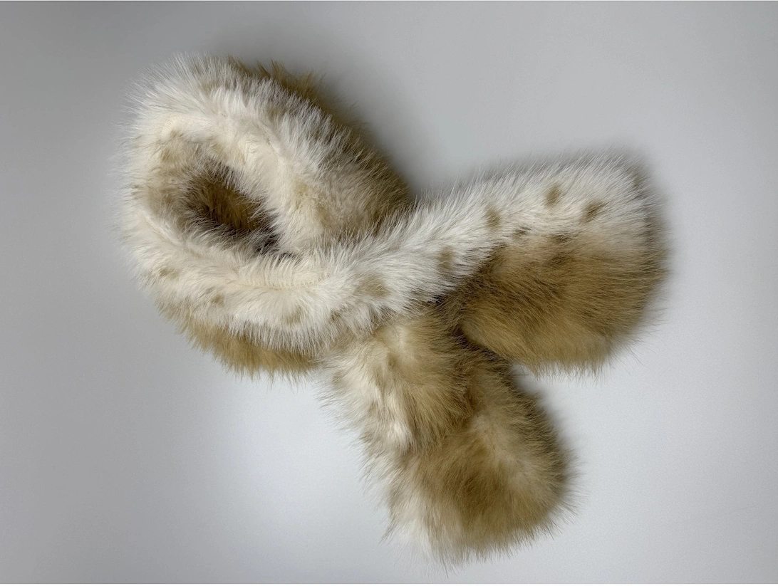 Animal Print Faux Fur Scarf