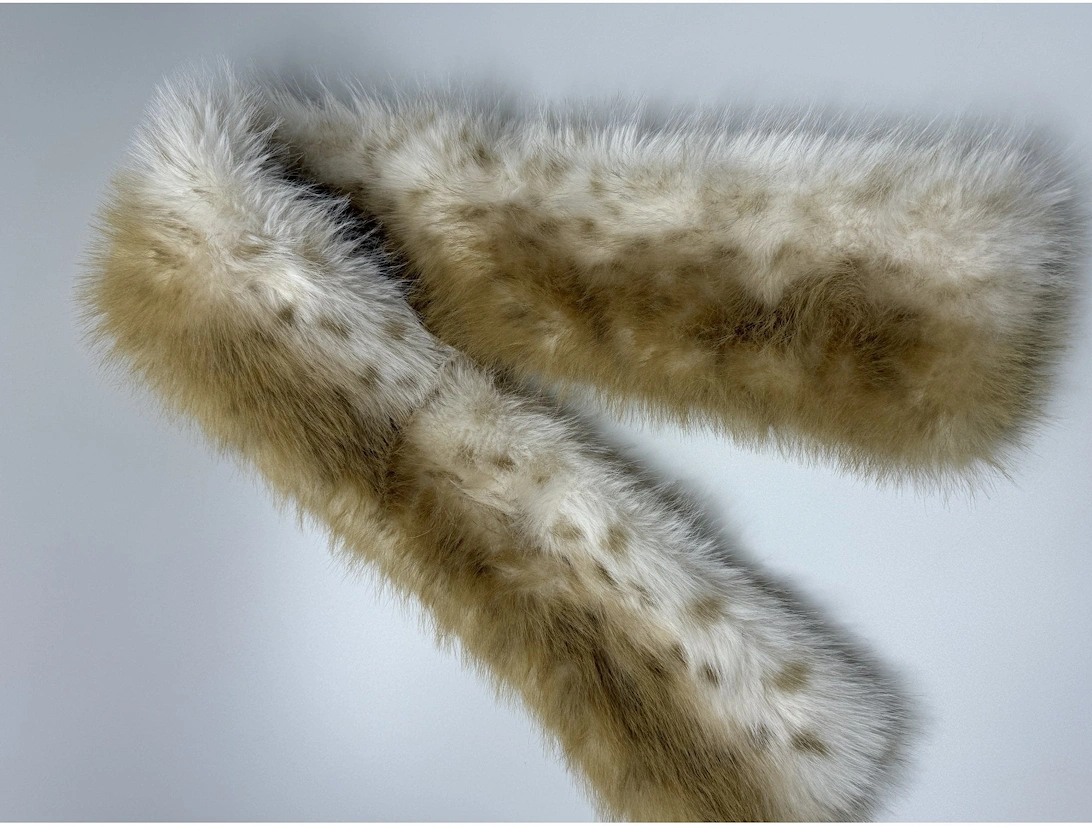 Animal Print Faux Fur Scarf